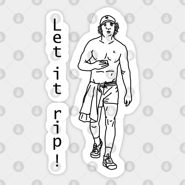 Let it Rip Jeremy Micro Shorts Funny Memes Sticker by ellenhenryart